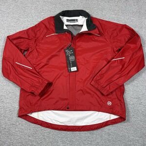 Novara Express Jacket Mens XXL Red Full Zip Waterproof Windproof Cycling NEW